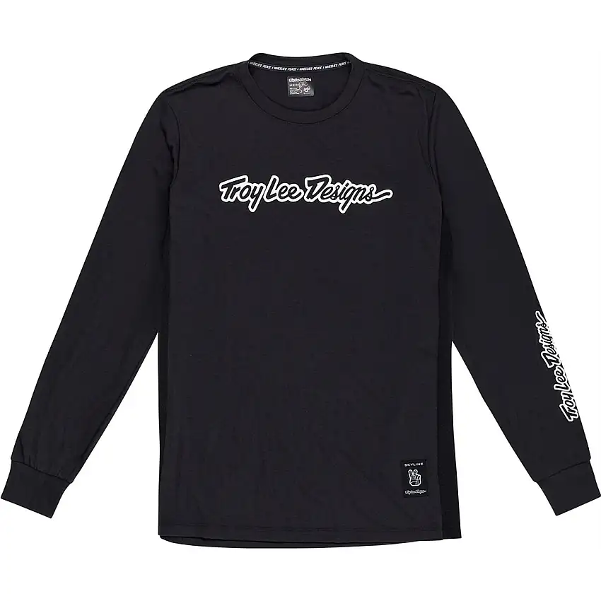 Cykeltröja Troy Lee Designs Skyline Long Sleeve Ride Tee Black