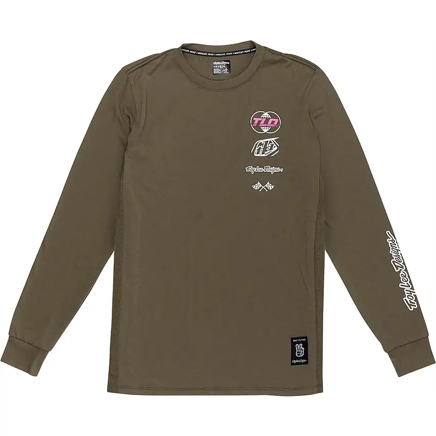 Cykeltröja Troy Lee Designs Skyline Long Sleeve Ride Tee Caper