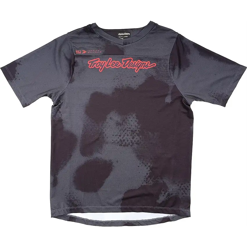 Cykeltröja Troy Lee Designs Youth Skyline SS Jersey Carbon
