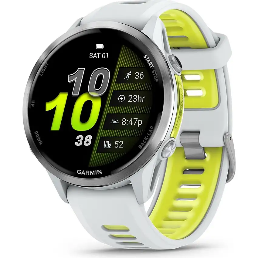 Träningsklocka Garmin Forerunner 970 Whitestone/Amp Yellow