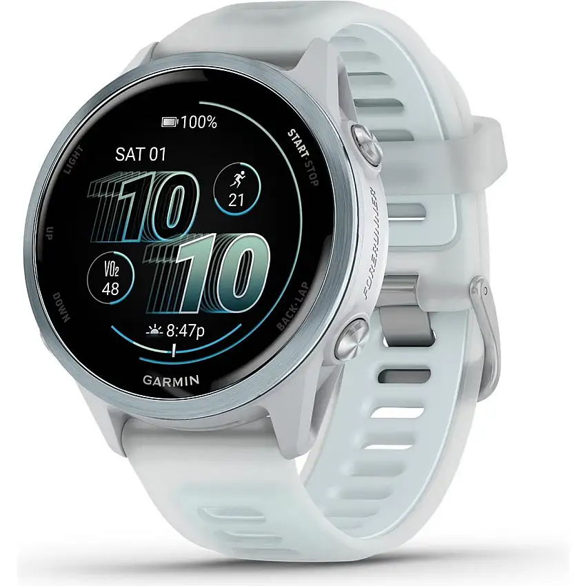 Träningsklocka Garmin Forerunner 570 - 42mm Whitestone/Cloud Blue