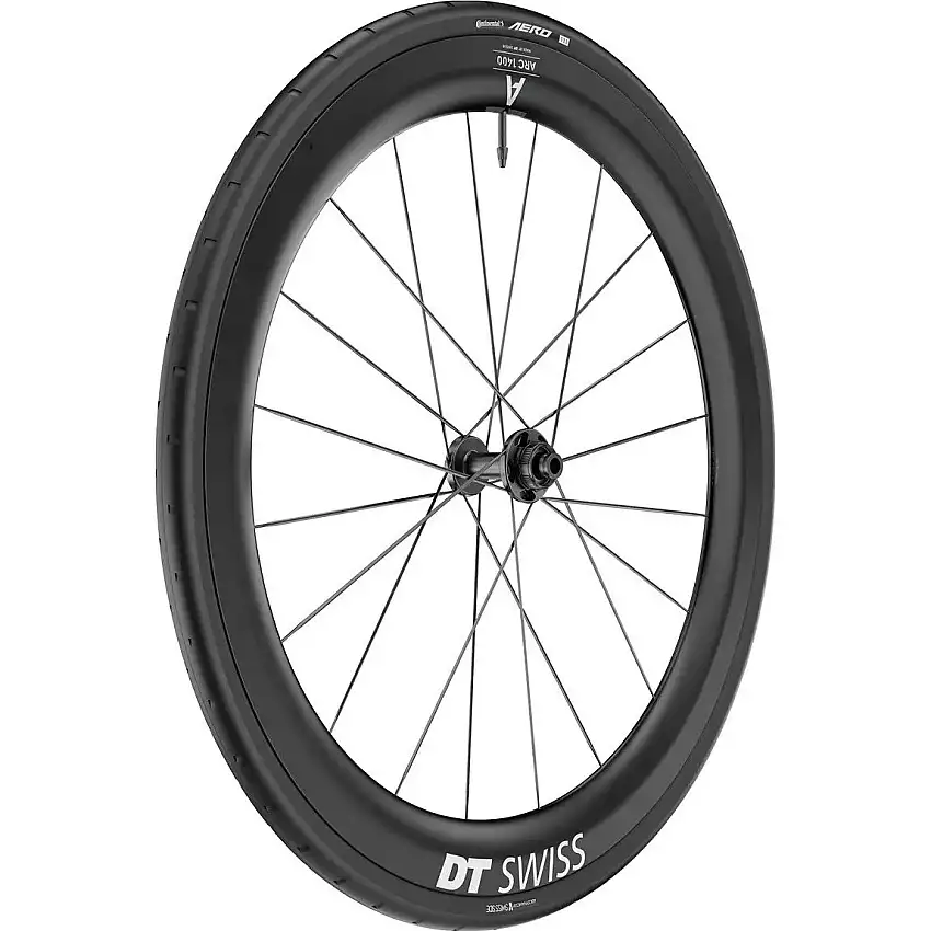 Framhjul DT Swiss ARC 1400 55mm Front Wheel w/ AERO111 Black 700c