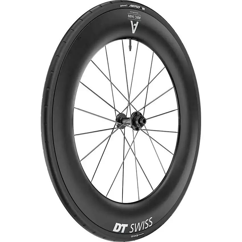 Framhjul DT Swiss ARC 1400 85mm Front Wheel w/ AERO111 Black 700c