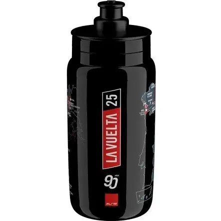 Cykelflaska Elite FLY Teams 2025 Vuelta Black Map 550ml