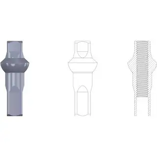 Ekernippel Sapim Nippel Double Square Polyax Alu 14G 2x16mm Secure Lock