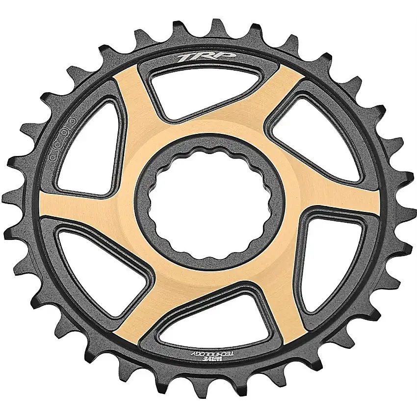 Framdrev TRP EVO 12 CR-M9050 Boost 3mm Offset Black/Gold 30T
