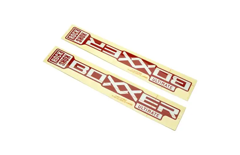 Dekalkit RockShox BoXXer Ultimate D1+ Metallic White Silver/Red